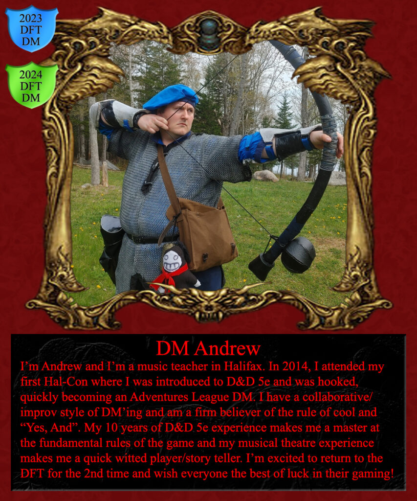 Photo of DM Andrew with a description