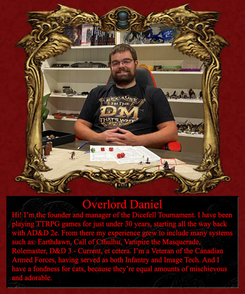 Photo of Overlord Daniel and a description