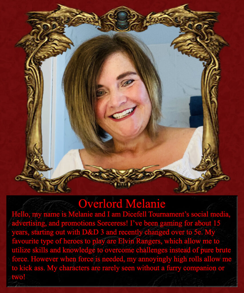 Photo of Overlord Melanie and a description
