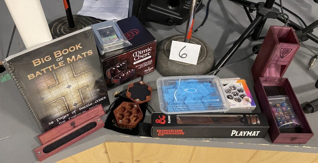 Photo of one prize package from DFT2