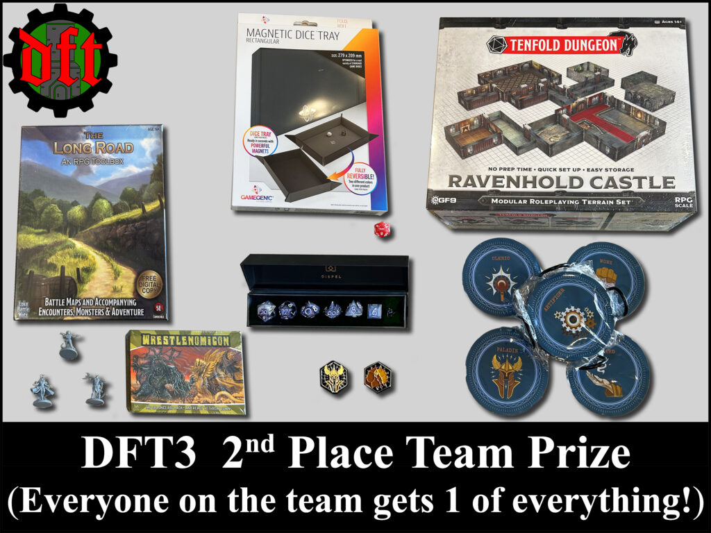 Image of the DFT3 2nd place team prize package.