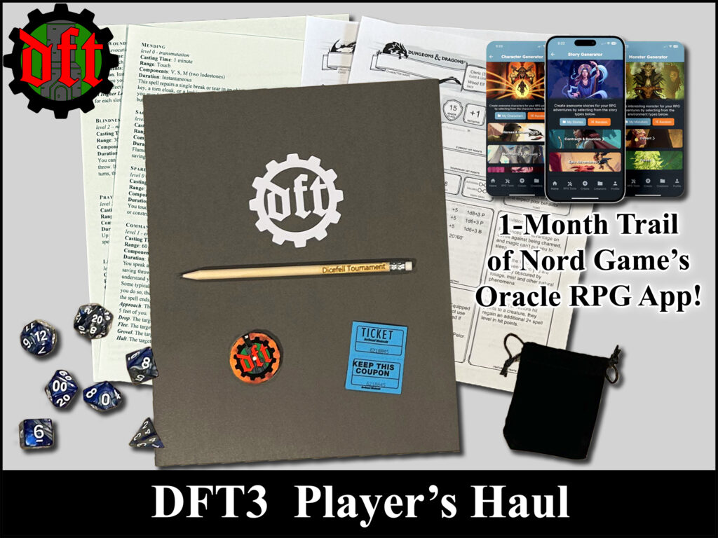 Image of DFT3 attendee gifts.
