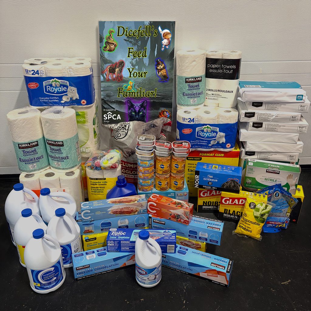 Donations for the local animal rescue.